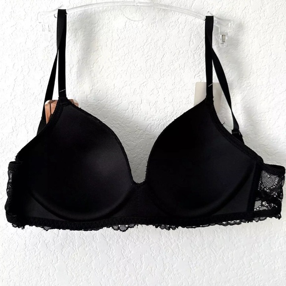 Rene Rofe Wireless Lightly Padded Bra 36C  -Black- - Picture 3 of 6